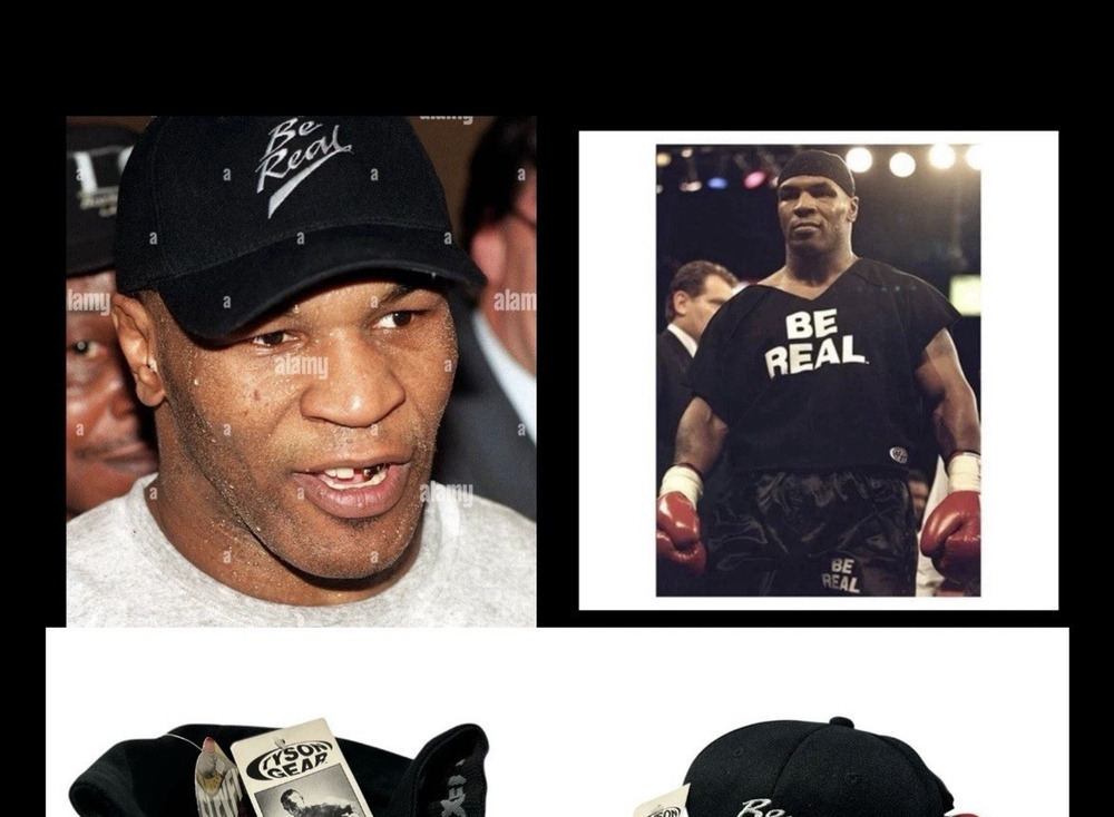 Vtg 90's Mike Tyson Hat Cap Be Real Wool Acrylic Yupoong Flex Fit New NWT RARE